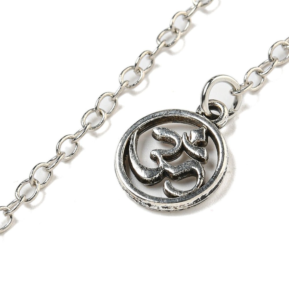 Pendolo Divinazione in Ametista con Simbolo Om - Calma e Stress - Clorophilla Shop