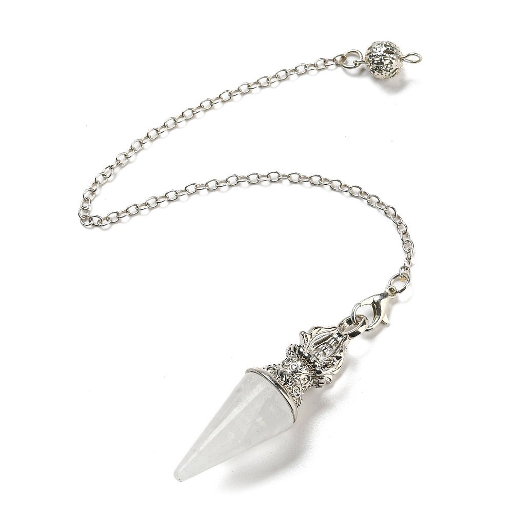 Pendolo in cristallo di rocca - Divinazione e pratica spirituale - Clorophilla Shop