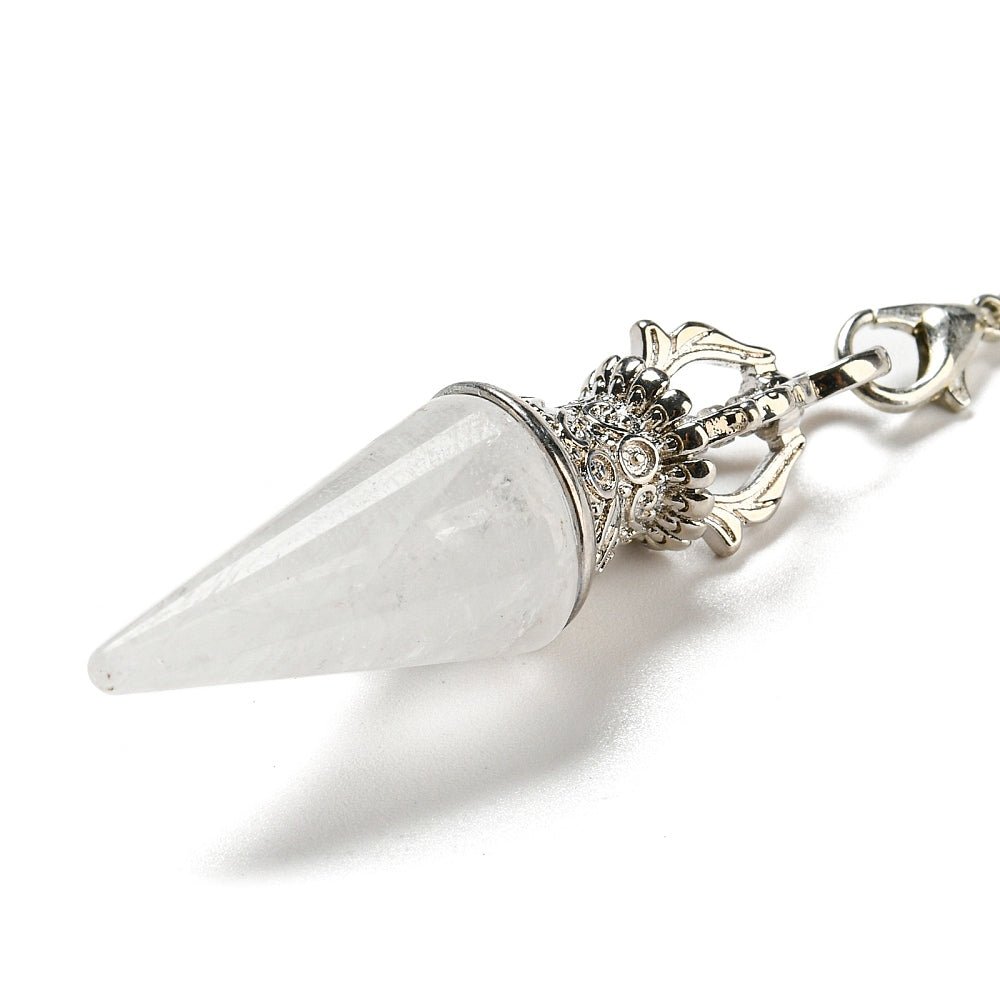 Pendolo in cristallo di rocca - Divinazione e pratica spirituale - Clorophilla Shop