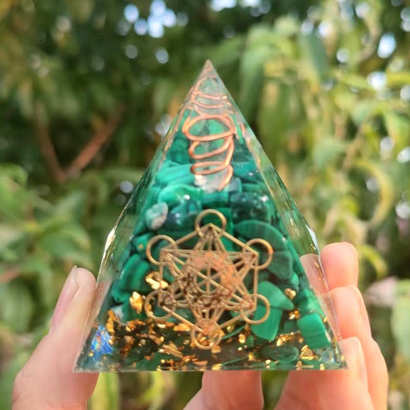 Piramide Orgonica con Malachite metatron – Generatore Energetico - Clorophilla Shop