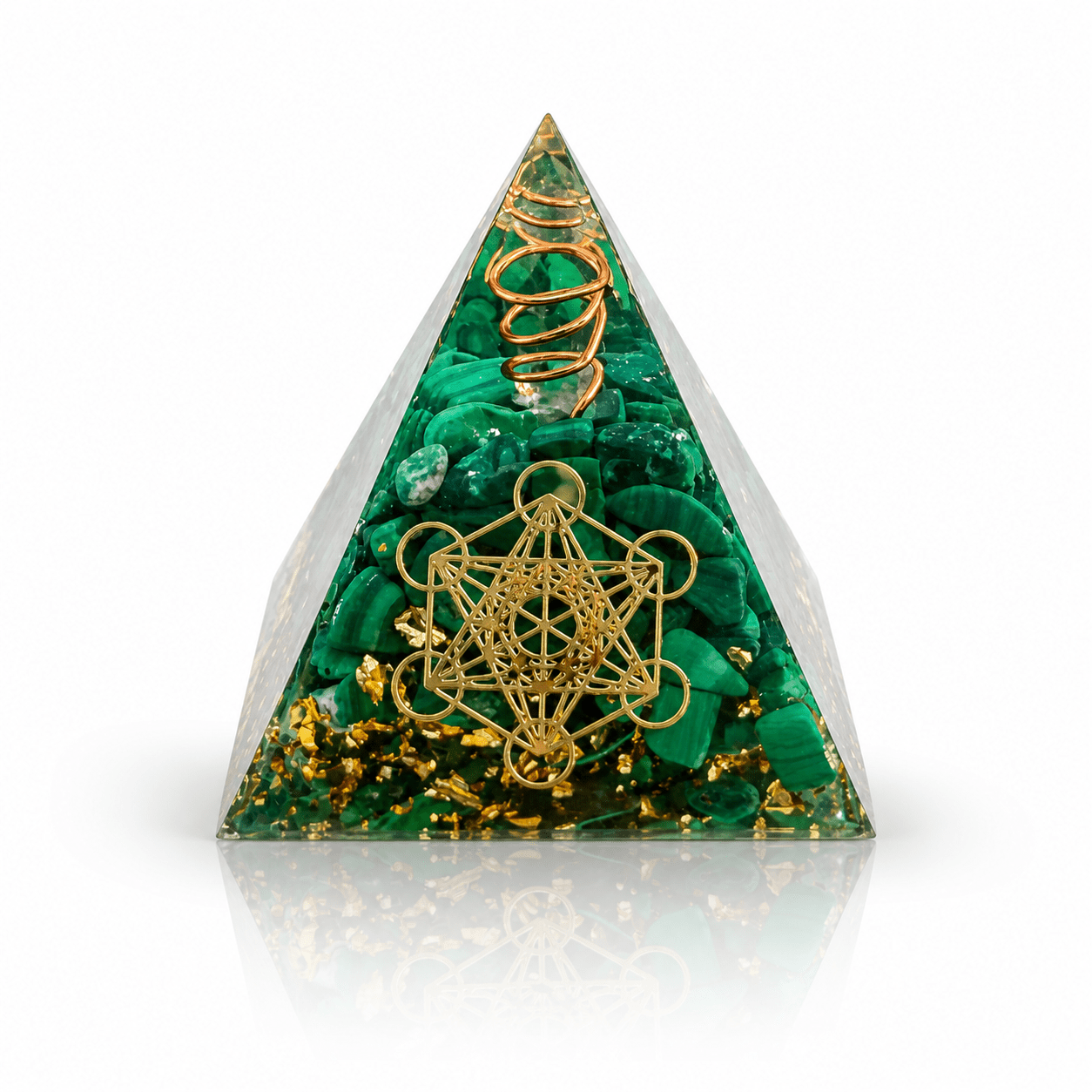Piramide Orgonica con Malachite metatron – Generatore Energetico - Clorophilla Shop