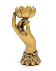 PORTACANDELA VARADA MUDRA CON LOTO - Compassione, crescita e purezza - Clorophilla Shop