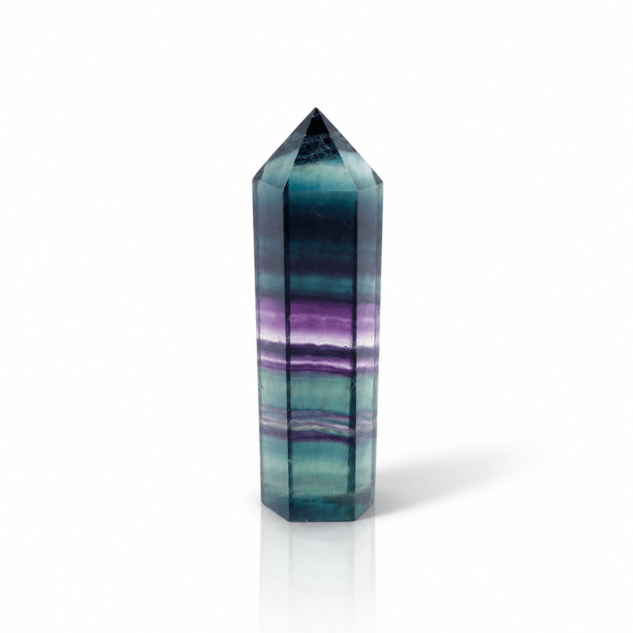 Punta di Fluorite Arcobaleno Lucidante e Riequilibrante 6-7cm - Clorophilla Shop
