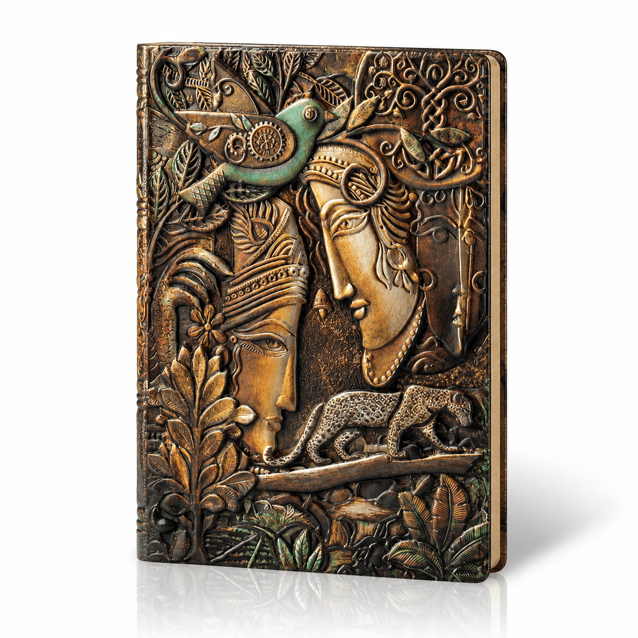 Quaderno Retrò in Similpelle Goffrata – Diario di Viaggio Vintage Colorato Indonesiano - Clorophilla Shop