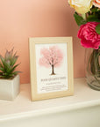 QUADRO CON ALBERO DELLA VITA IN QUARZO ROSA - Guardiano dell'amore - Clorophilla Shop