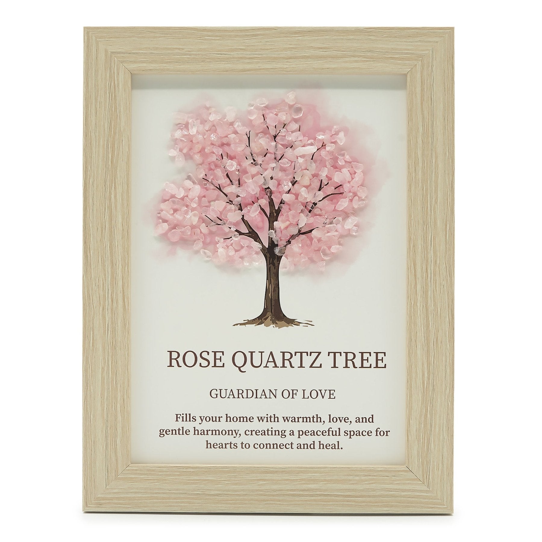 QUADRO CON ALBERO DELLA VITA IN QUARZO ROSA - Guardiano dell'amore - Clorophilla Shop