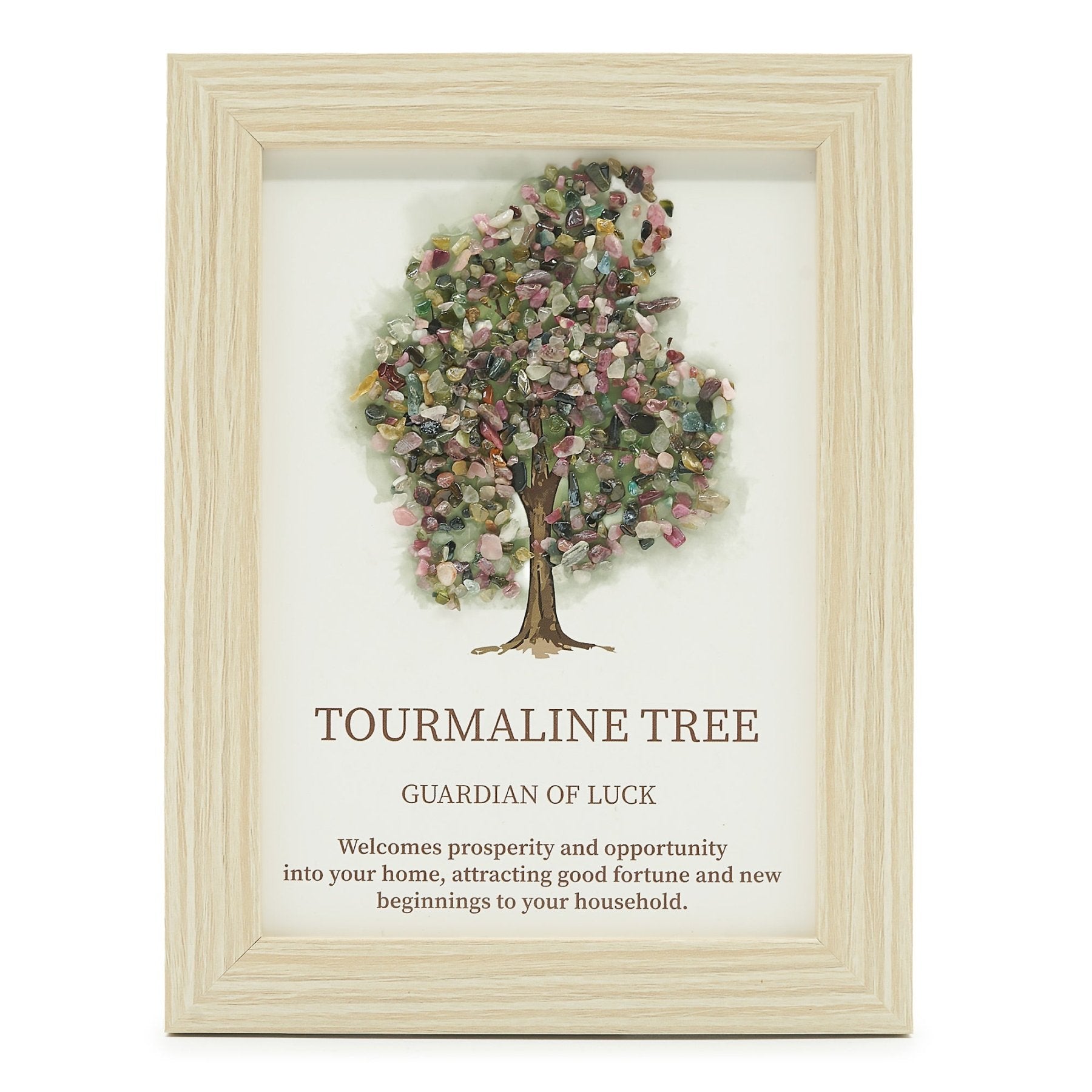 QUADRO CON ALBERO DELLA VITA IN TORMALINA MULTICOLORE - Guardiano della fortuna - Clorophilla Shop