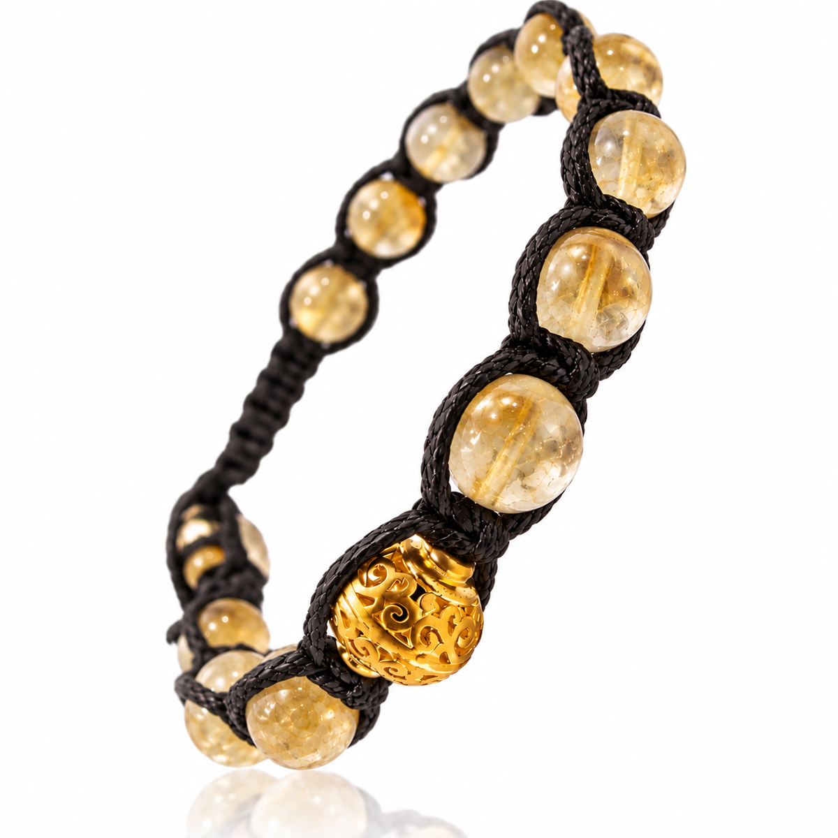 SAMSARA BRACCIALE TIBETANO IN CITRINO - Energia, Abbondanza e Positività