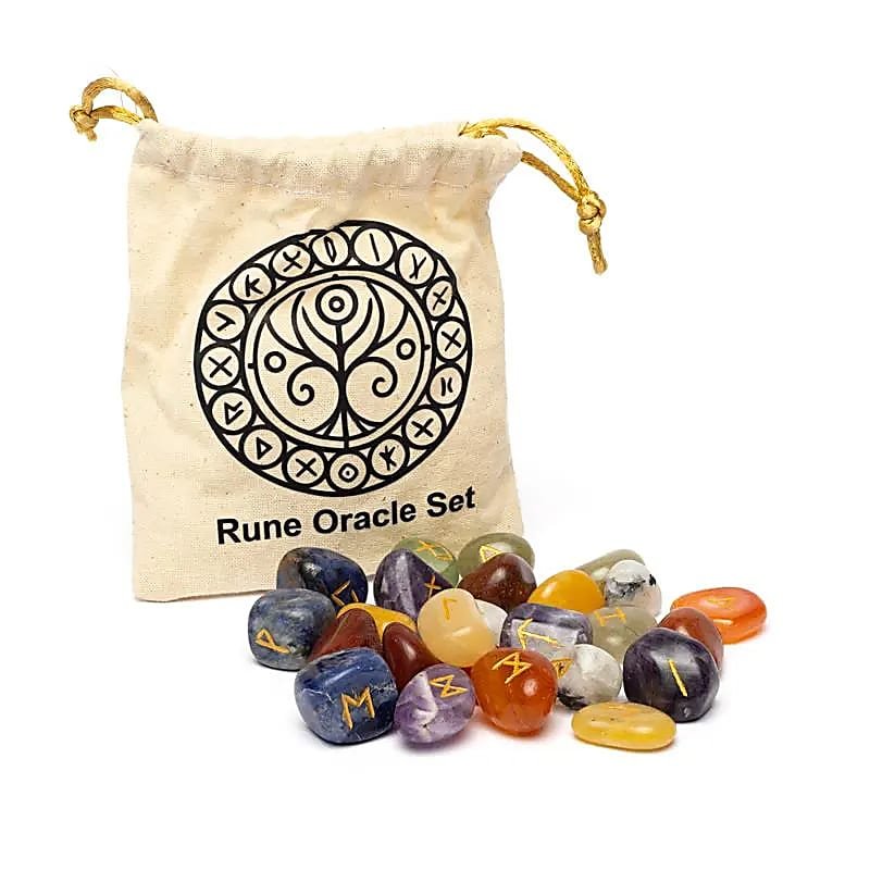 RUNE 7 CHAKRA - Sacchetto di cotone - Clorophilla Shop