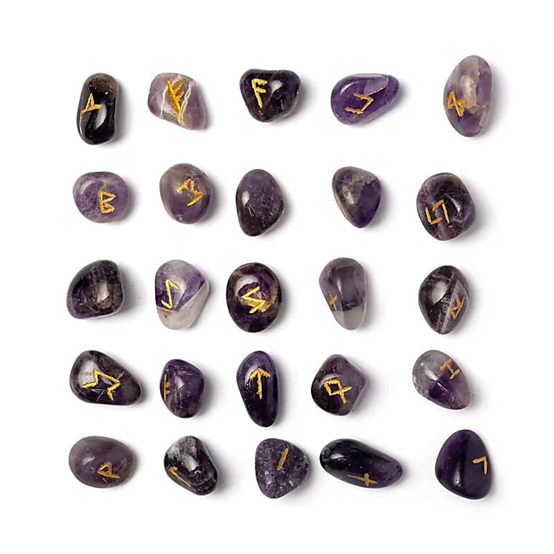 RUNE IN AMETISTA - Sacchetto di cotone - Clorophilla Shop