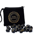 RUNE ORACOLO IN AGATA NERA - Sacchetto di velluto - Clorophilla Shop