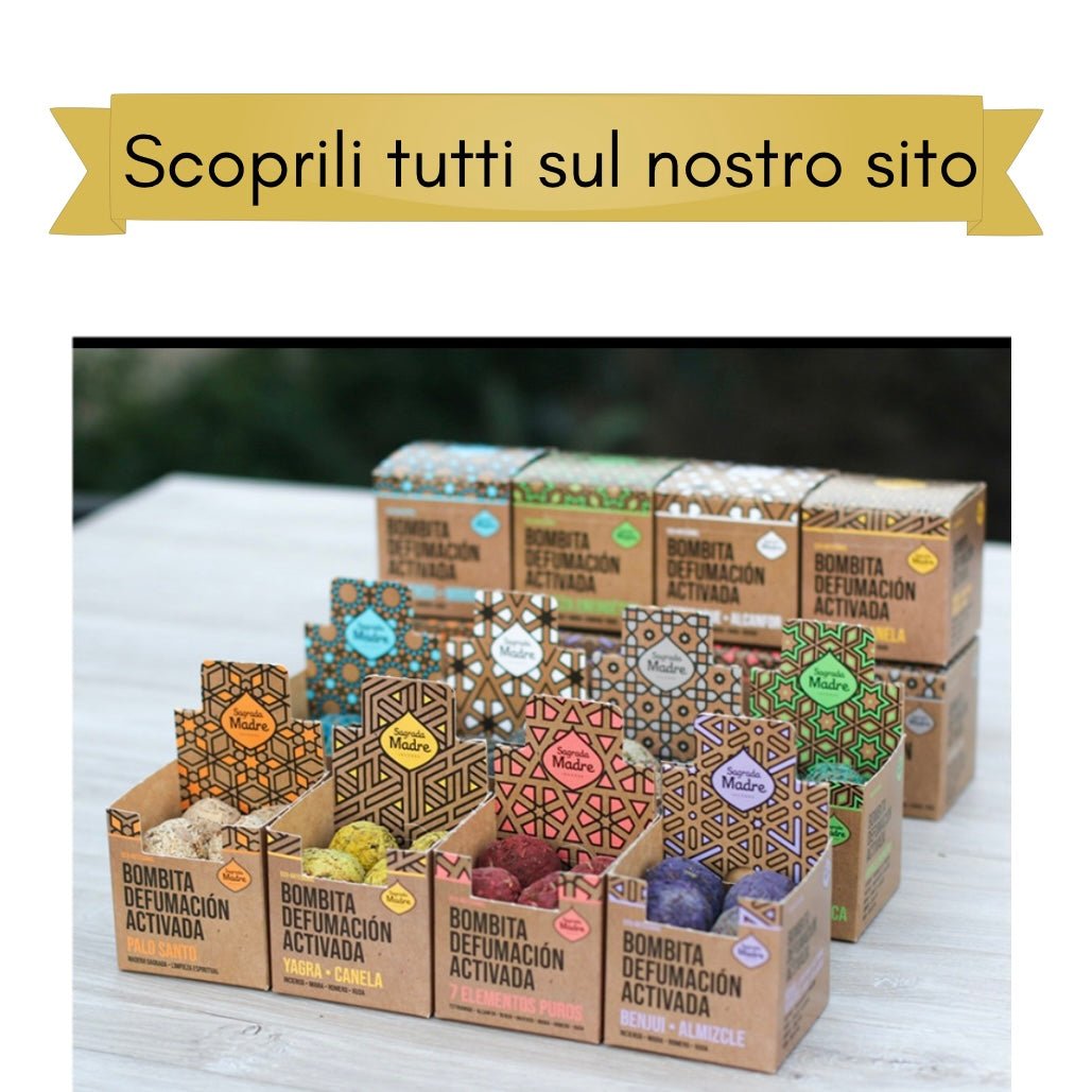 Sagrada Madre BOMBITA Smudge di Erbe naturali artigianali - Benzoino e Muschio - Clorophilla Shop