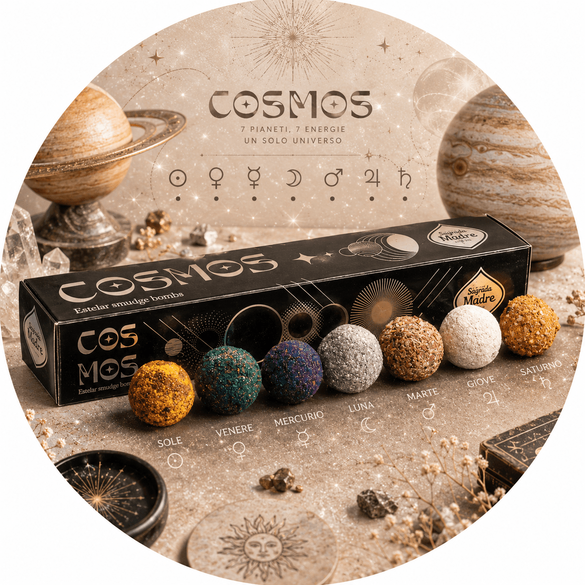 SAGRADA MADRE INCENSO BOMBITA LINEA COSMOS - Connessione con i ritmi cosmici - Clorophilla Shop