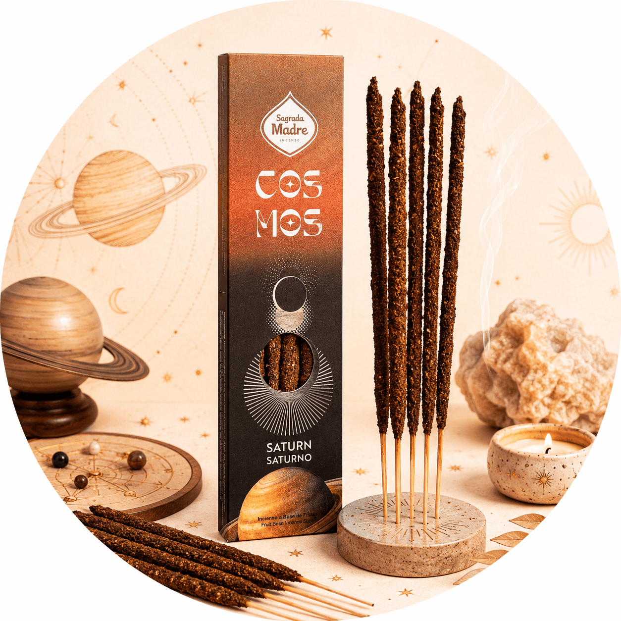 SAGRADA MADRE INCENSO LINEA COSMOS - Saturno - Clorophilla Shop