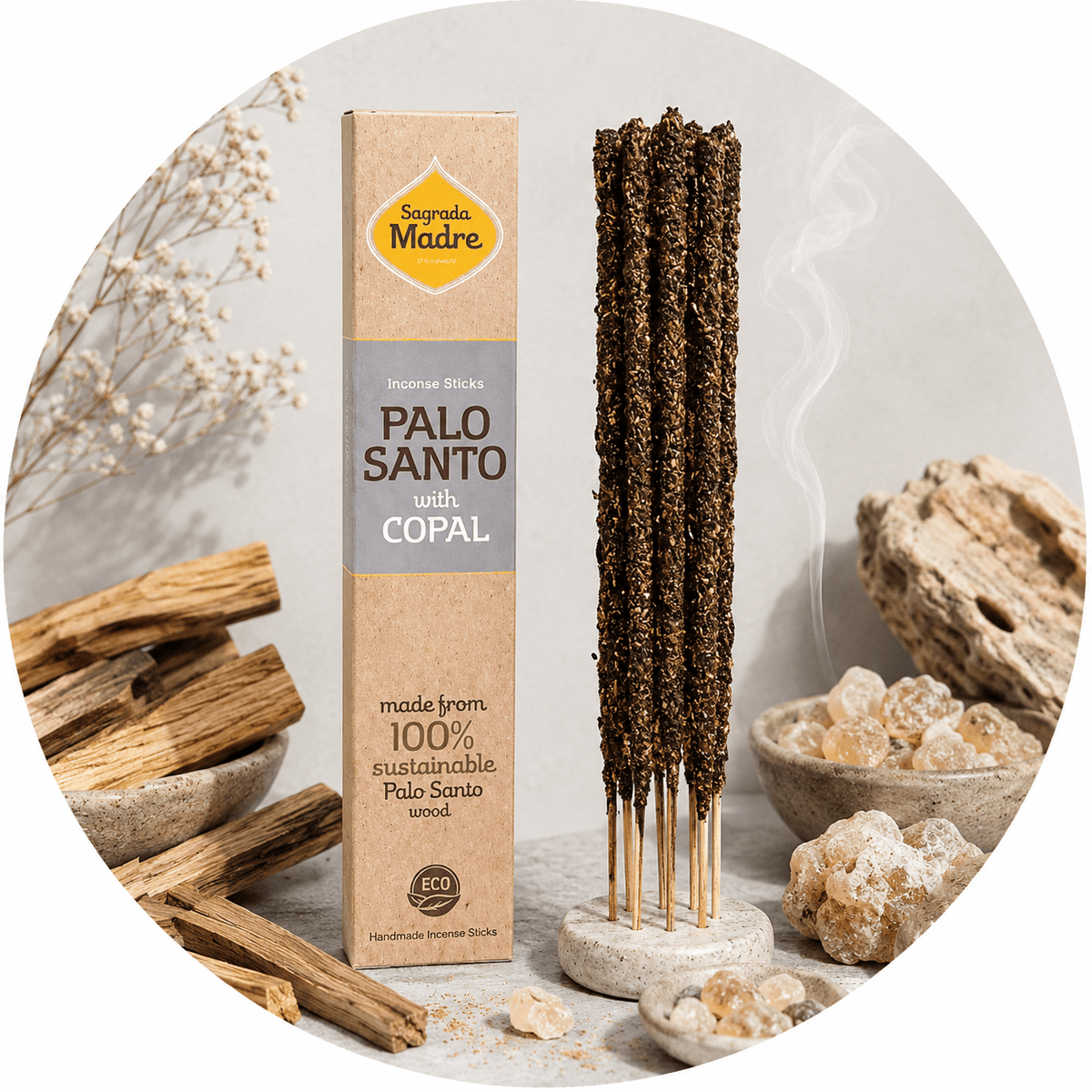 SAGRADA MADRE INCENSO LINEA PALO SANTO - Palo santo e Copale - Clorophilla Shop