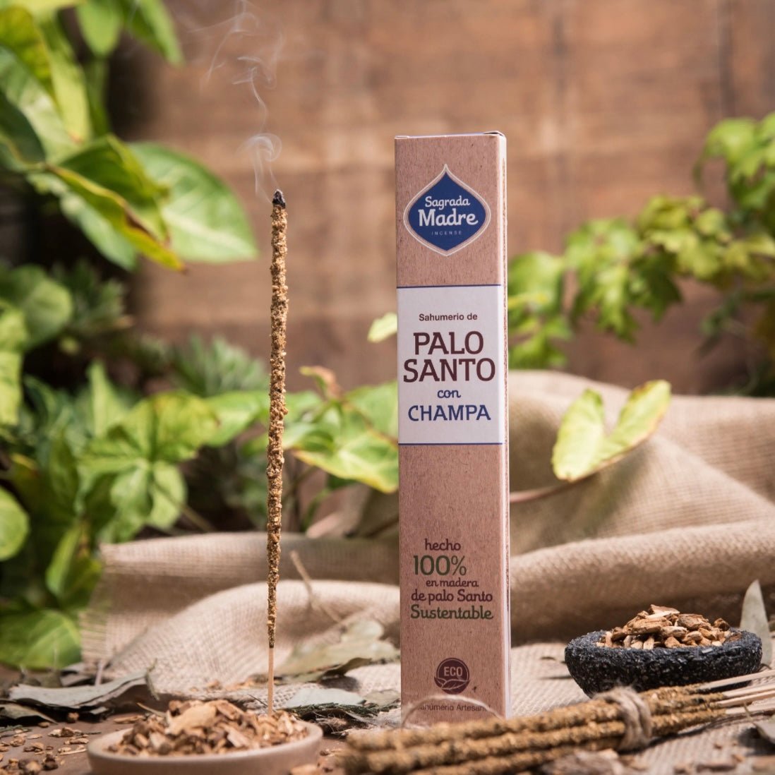 SAGRADA MADRE INCENSO LINEA PALO SANTO - Palo santo e Nag champa - Clorophilla Shop