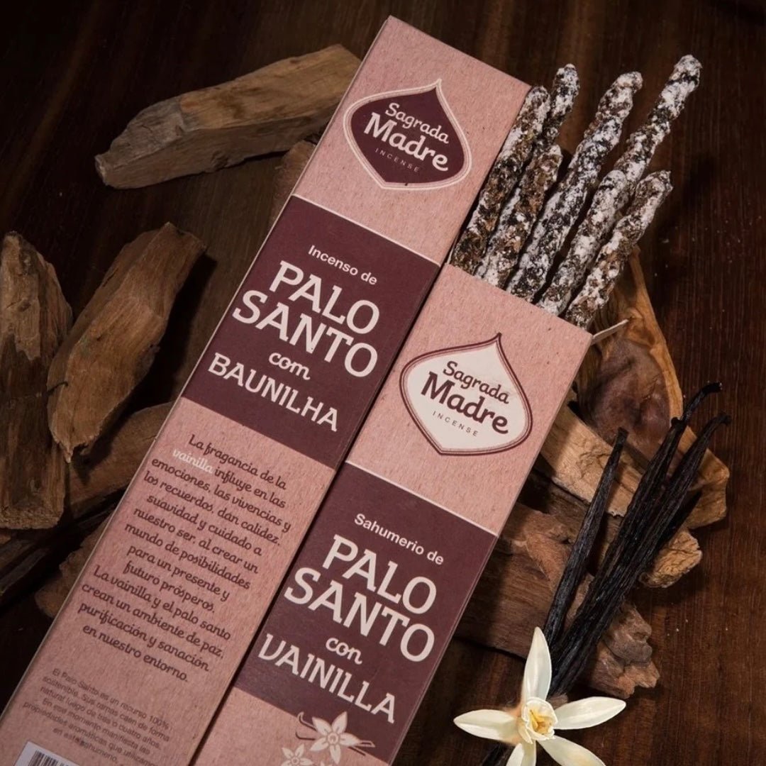 SAGRADA MADRE INCENSO LINEA PALO SANTO - Palo santo e Vaniglia - Clorophilla Shop