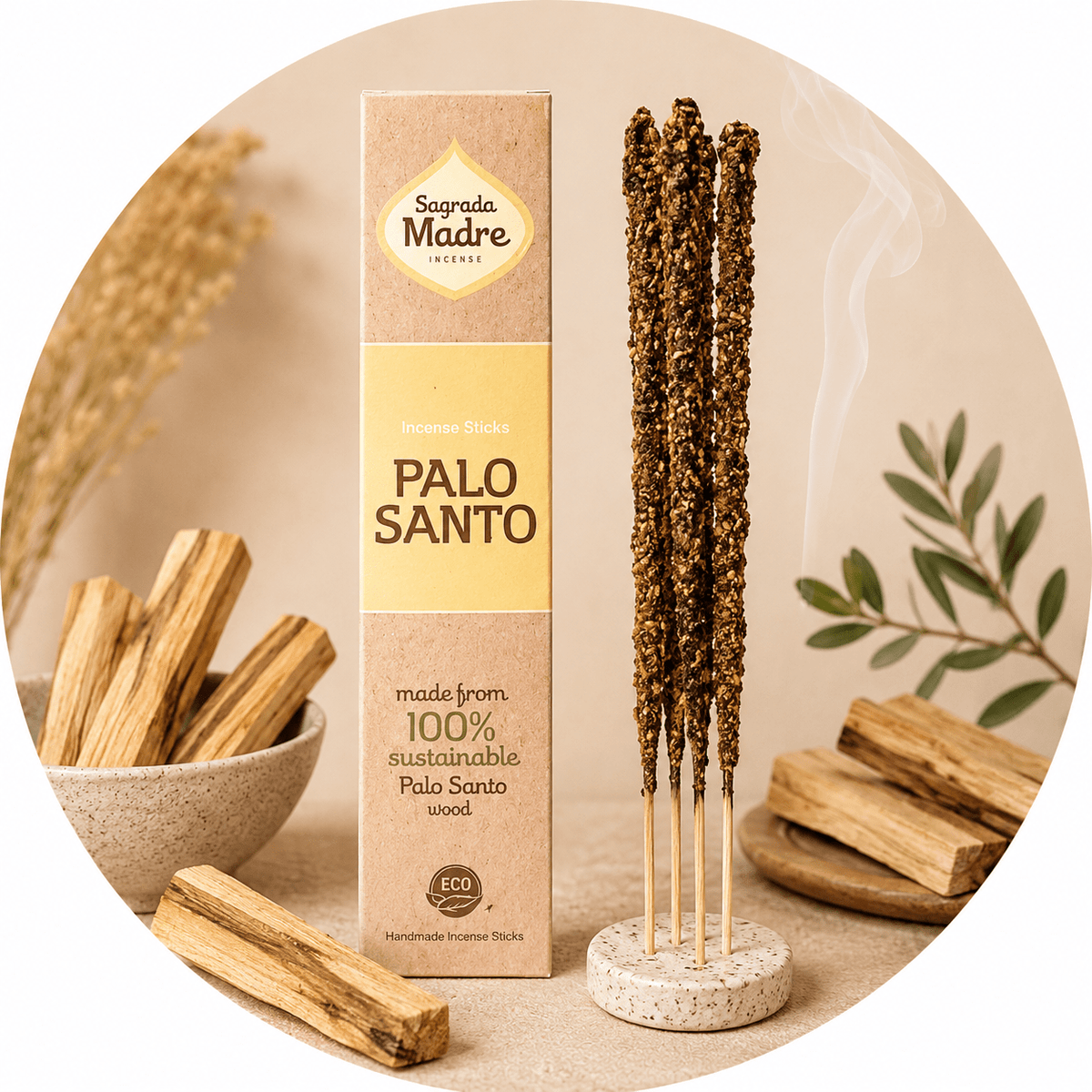 SAGRADA MADRE INCENSO LINEA PALO SANTO - Palo Santo puro - Clorophilla Shop