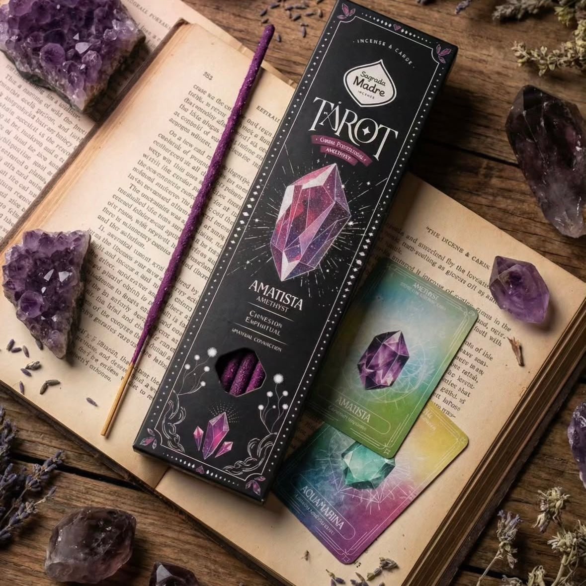SAGRADA MADRE TAROT GEMAS - Ametista - Clorophilla Shop