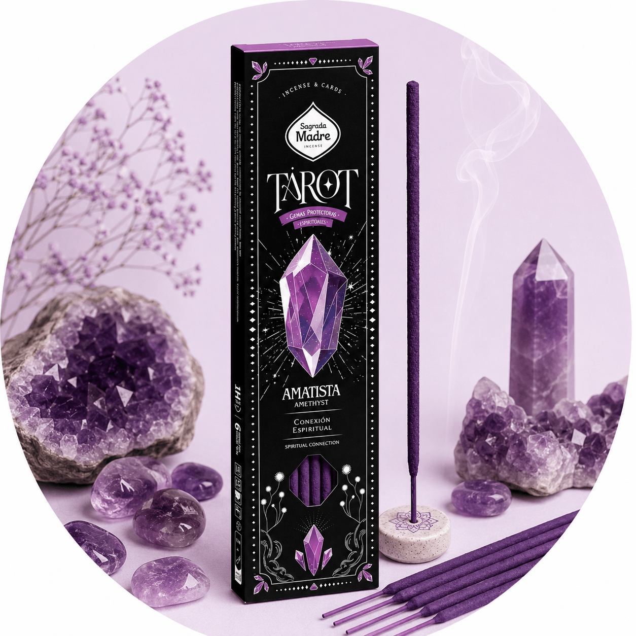 SAGRADA MADRE TAROT GEMAS - Ametista - Clorophilla Shop
