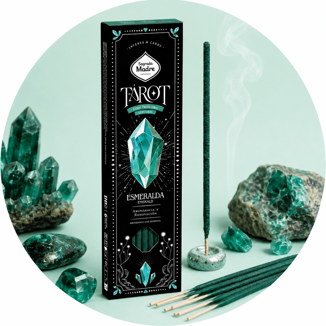 SAGRADA MADRE TAROT GEMAS - Smeraldo - Clorophilla Shop