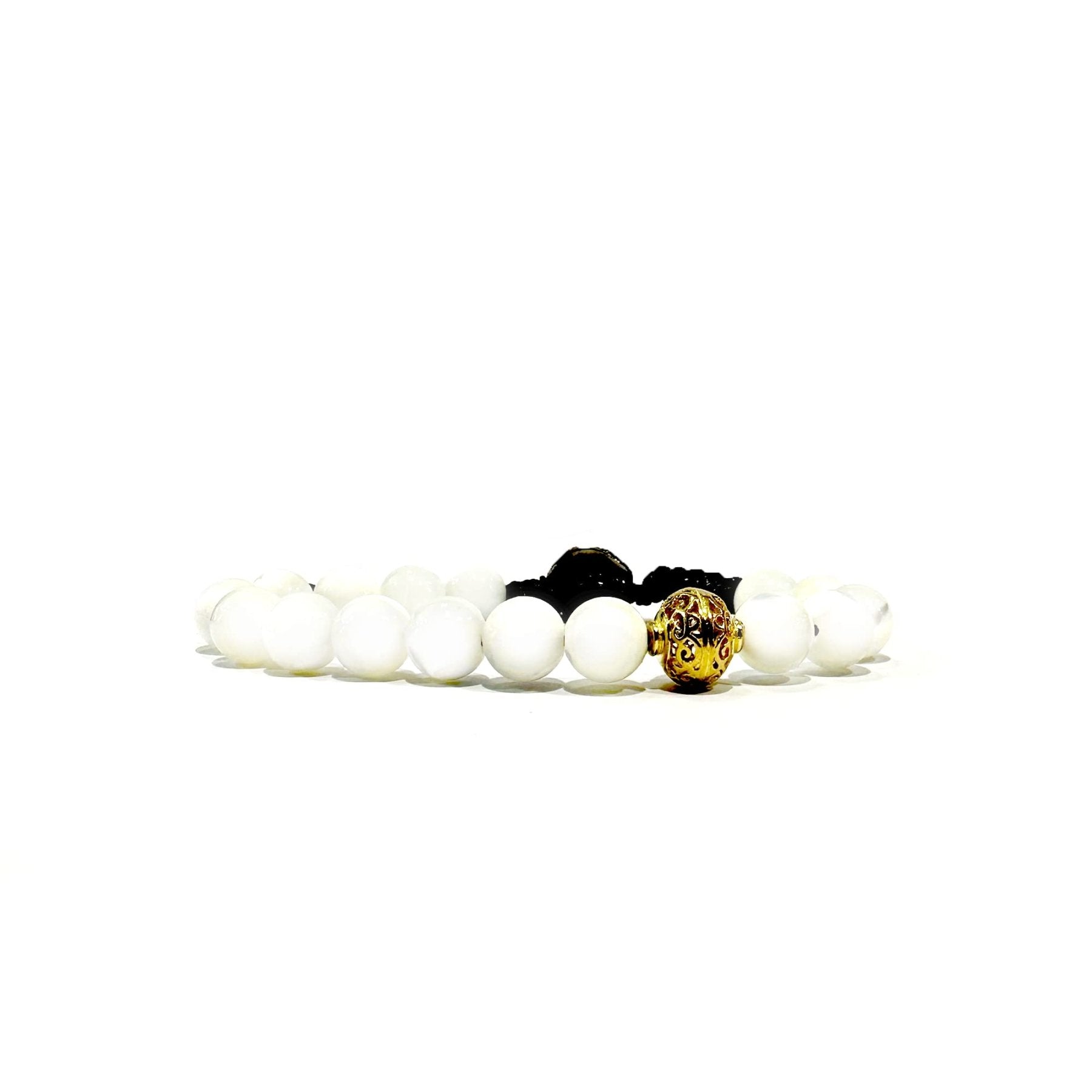 SAMSARA BRACCIALE TIBETANO IN AGATA BIANCA - Purezza, calma e armonia - Clorophilla Shop