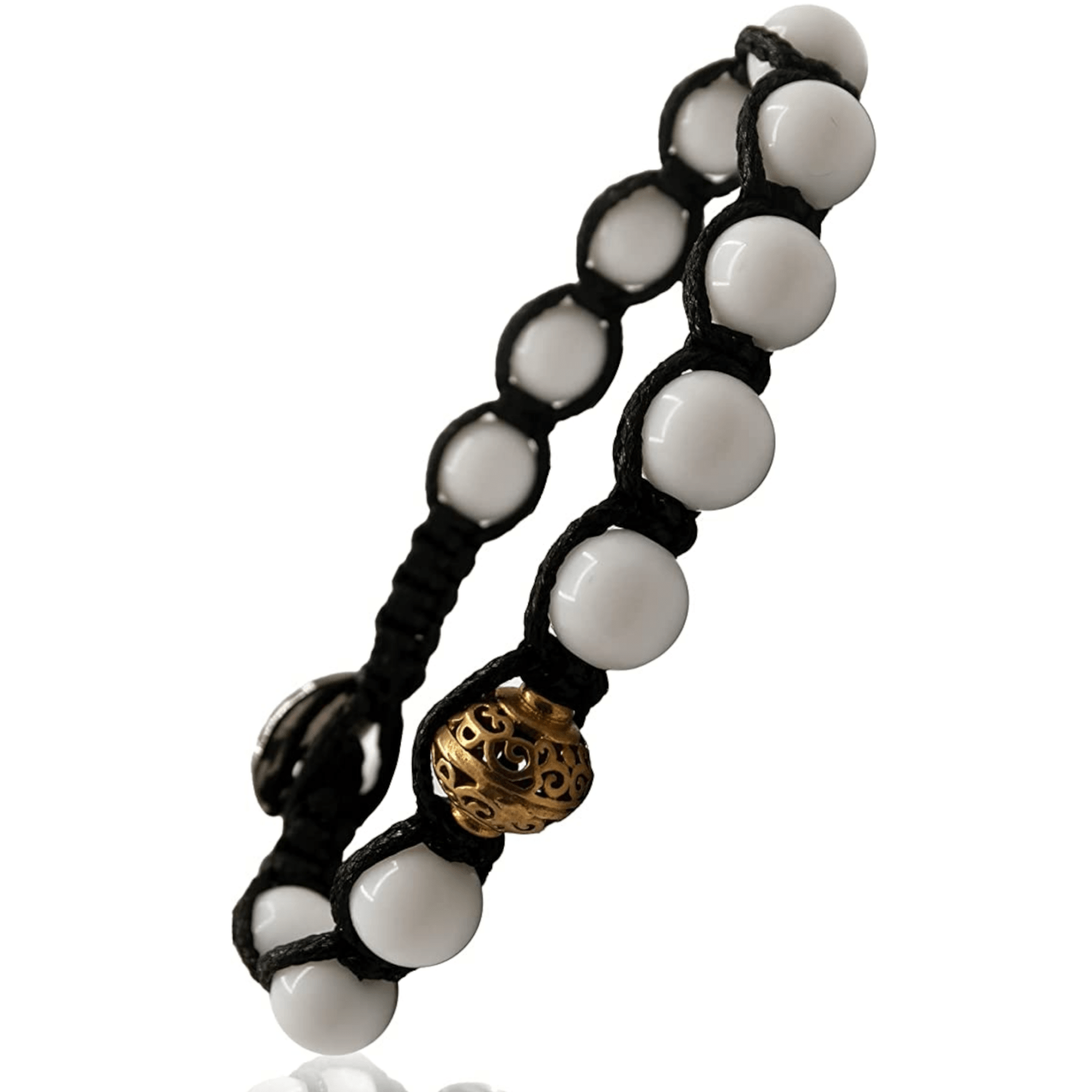 SAMSARA BRACCIALE TIBETANO IN AGATA BIANCA - Serenità, armonia e purezza energetica - Clorophilla Shop