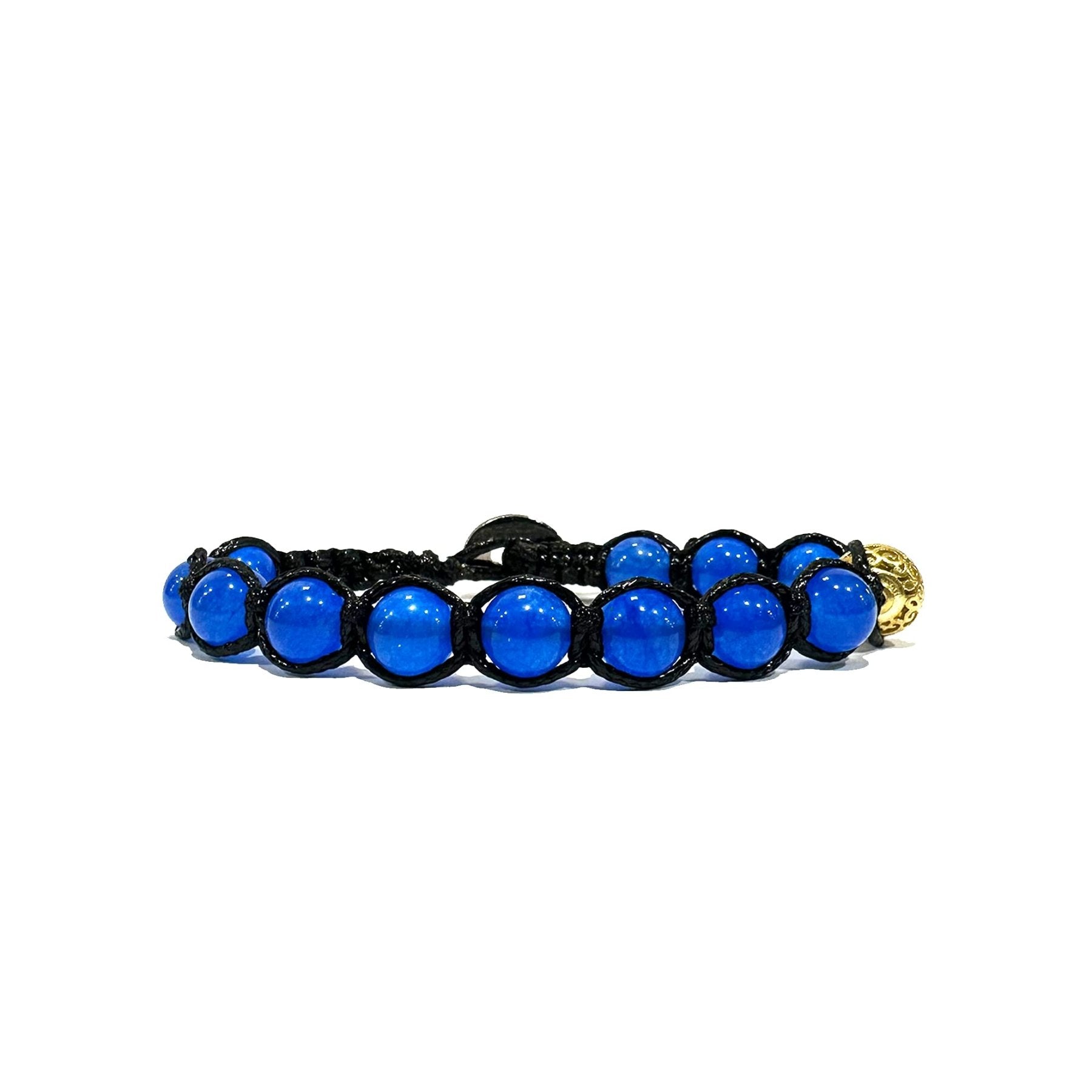 SAMSARA BRACCIALE TIBETANO IN AGATA BLU - Serenità, equilibrio e chiarezza - Clorophilla Shop