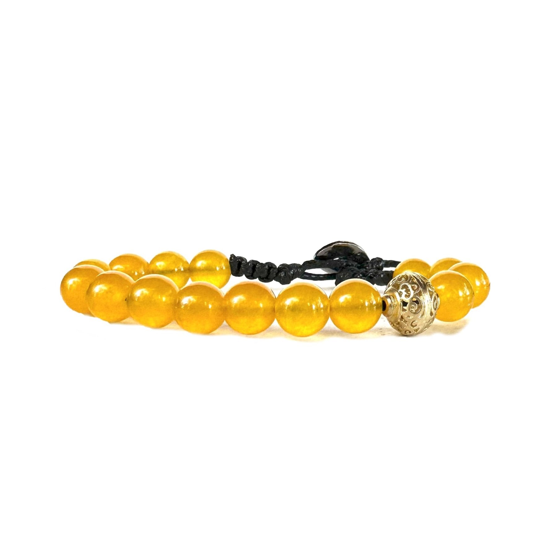 SAMSARA BRACCIALE TIBETANO IN AGATA GIALLA - Energia, ottimismo e fiducia - Clorophilla Shop