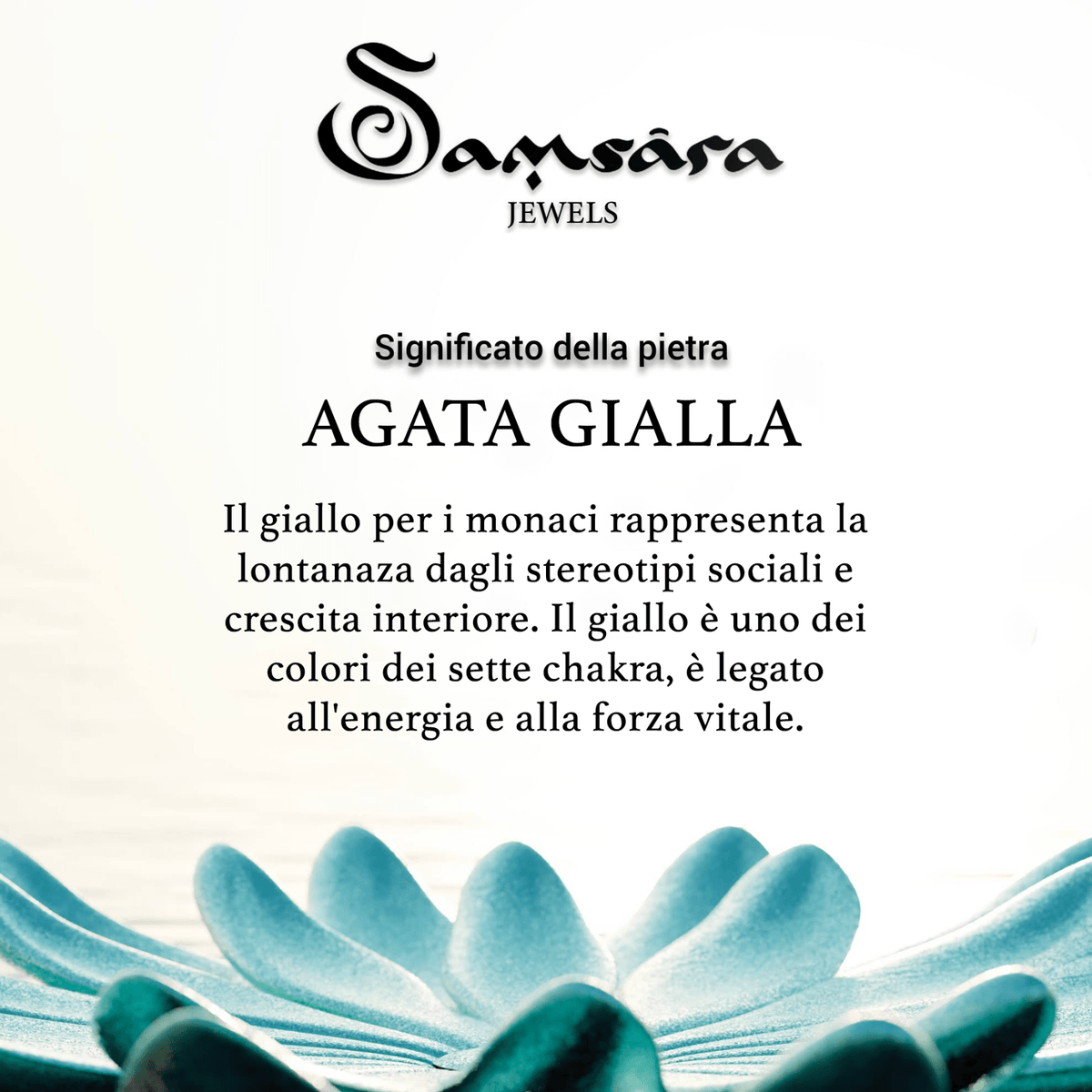 SAMSARA BRACCIALE TIBETANO IN AGATA GIALLA - Gioia, fiducia e ottimismo - Clorophilla Shop