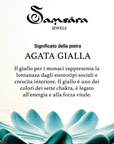 SAMSARA BRACCIALE TIBETANO IN AGATA GIALLA - Gioia, fiducia e ottimismo - Clorophilla Shop