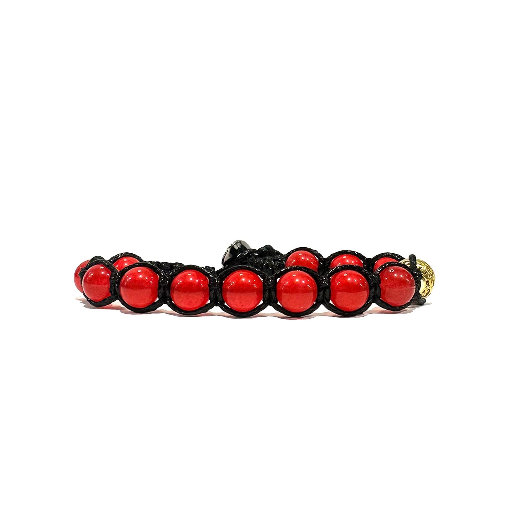 SAMSARA BRACCIALE TIBETANO IN AGATA ROSSA - Vitalità, stabilità ed energia - Clorophilla Shop