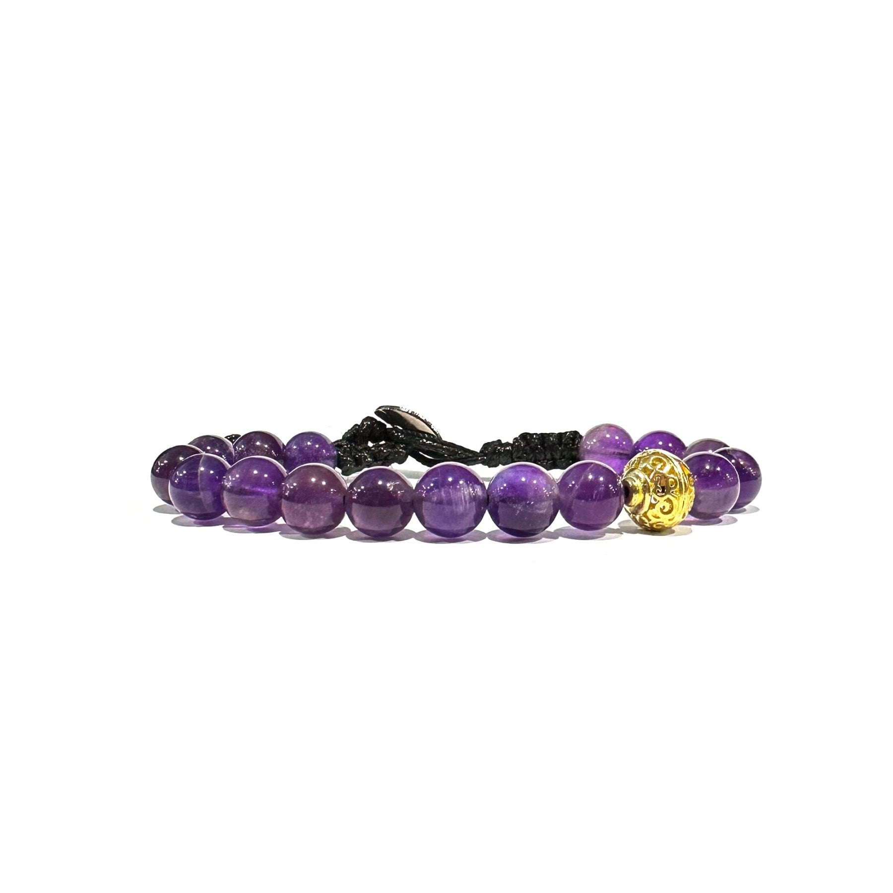 SAMSARA BRACCIALE TIBETANO IN AMETISTA - Calma, lucidità e serenità - Clorophilla Shop