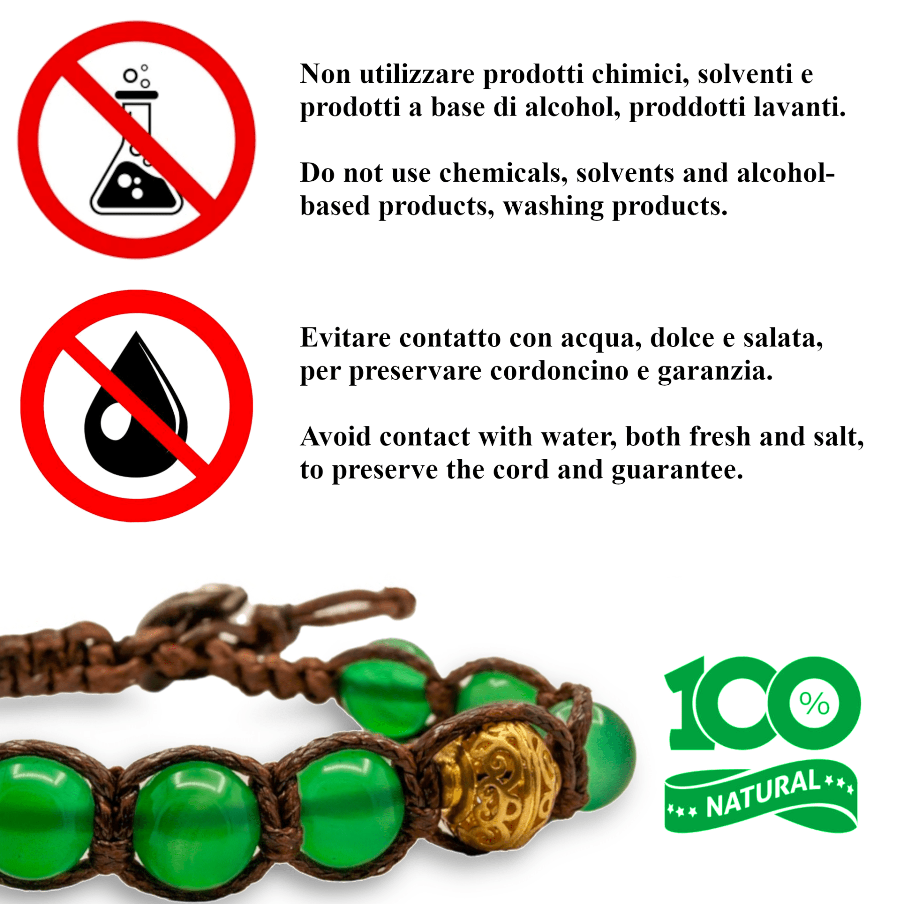 SAMSARA BRACCIALE TIBETANO IN CRISTALLO DI ROCCA - Purezza, energia e chiarezza - Clorophilla Shop