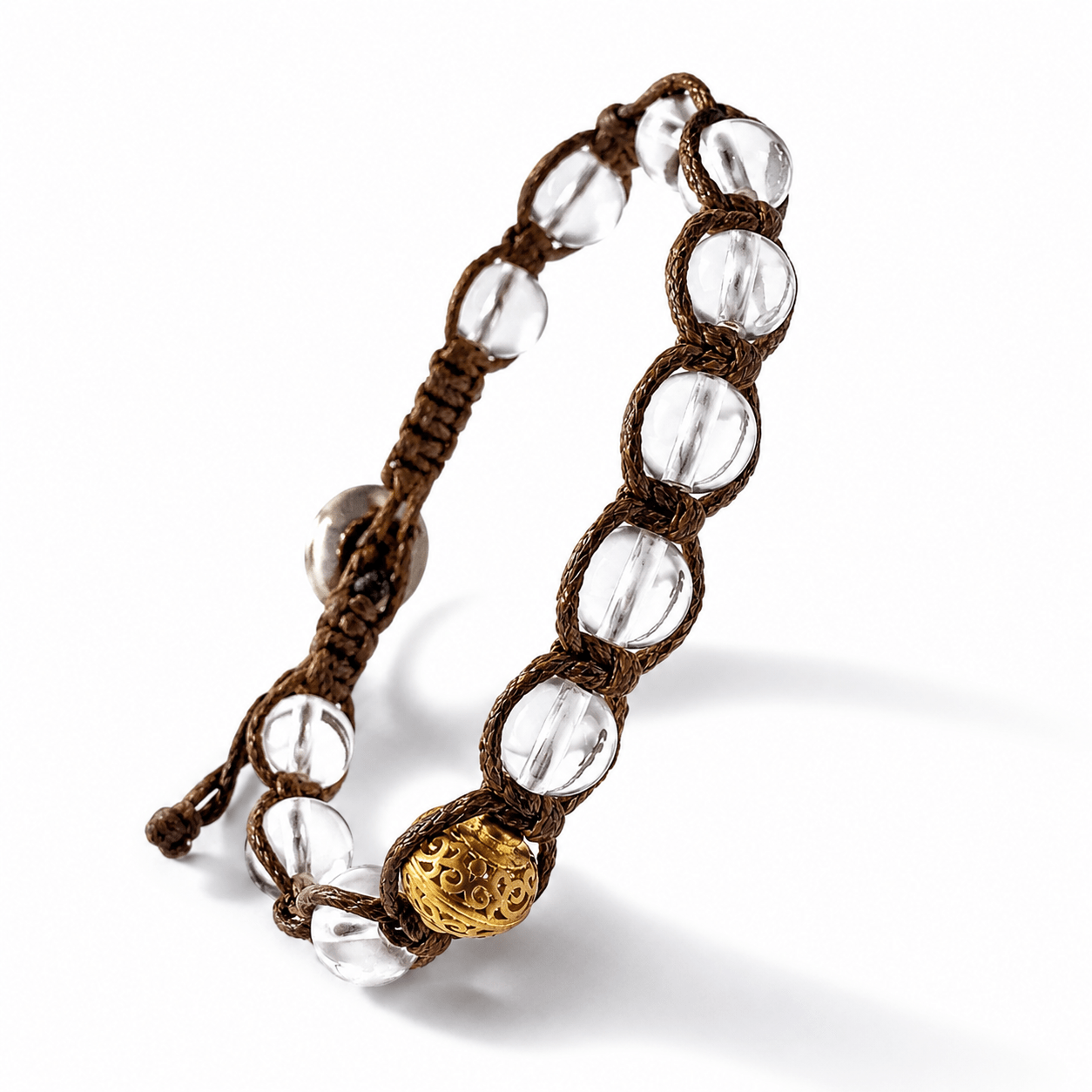 SAMSARA BRACCIALE TIBETANO IN CRISTALLO DI ROCCA - Purezza, energia e chiarezza - Clorophilla Shop
