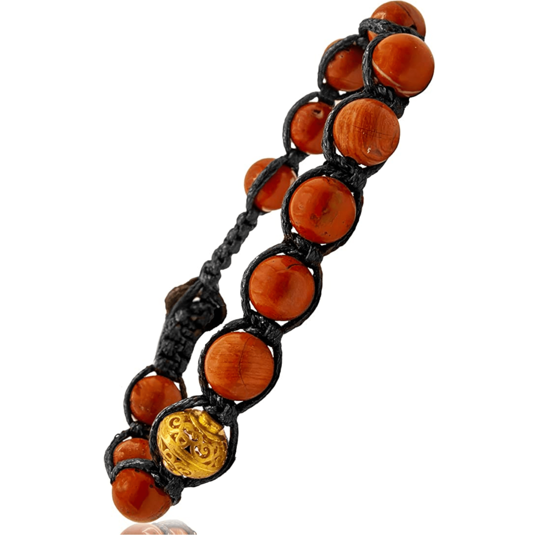 SAMSARA BRACCIALE TIBETANO IN DIASPRO ROSSO - Forza vitale, stabilità e determinazione - Clorophilla Shop