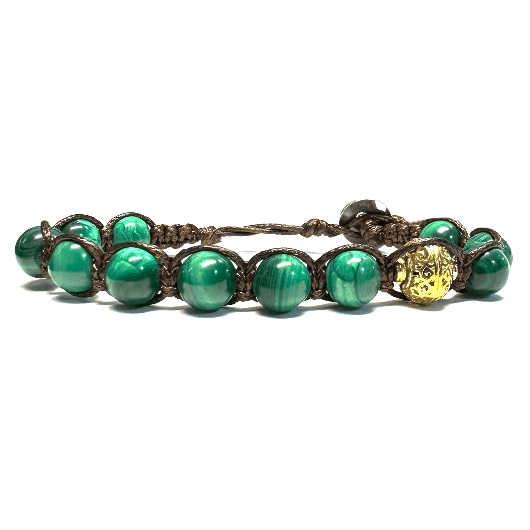 SAMSARA BRACCIALE TIBETANO IN MALACHITE - Trasformazione, guarigione e protezione - Clorophilla Shop