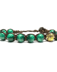 SAMSARA BRACCIALE TIBETANO IN MALACHITE - Trasformazione, guarigione e protezione - Clorophilla Shop