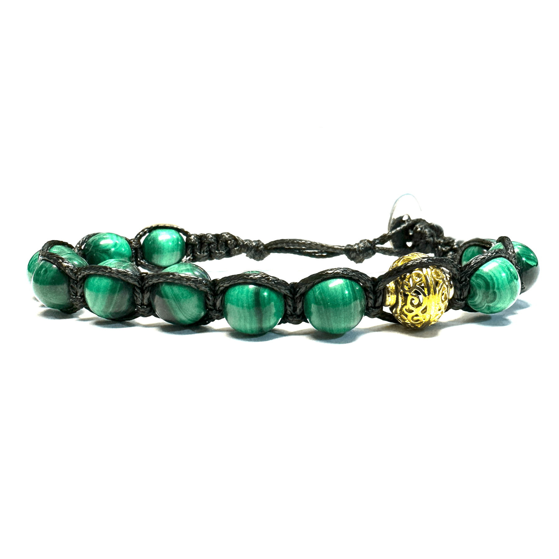 SAMSARA BRACCIALE TIBETANO IN MALACHITE - Trasformazione, guarigione e protezione - Clorophilla Shop