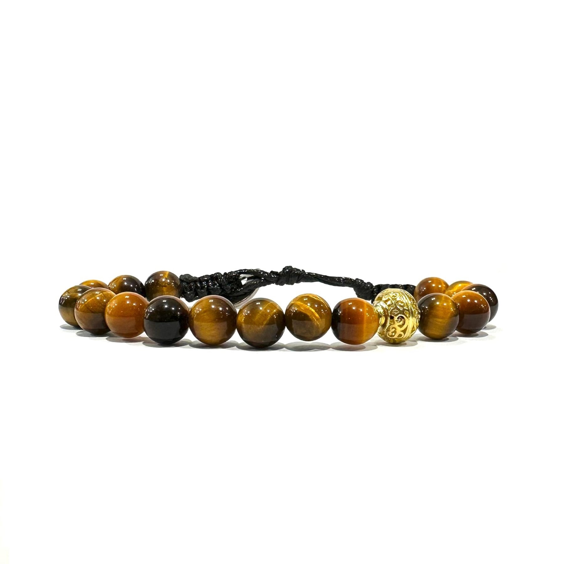 SAMSARA BRACCIALE TIBETANO IN OCCHIO DI TIGRE - Protezione, coraggio e autostima - Clorophilla Shop