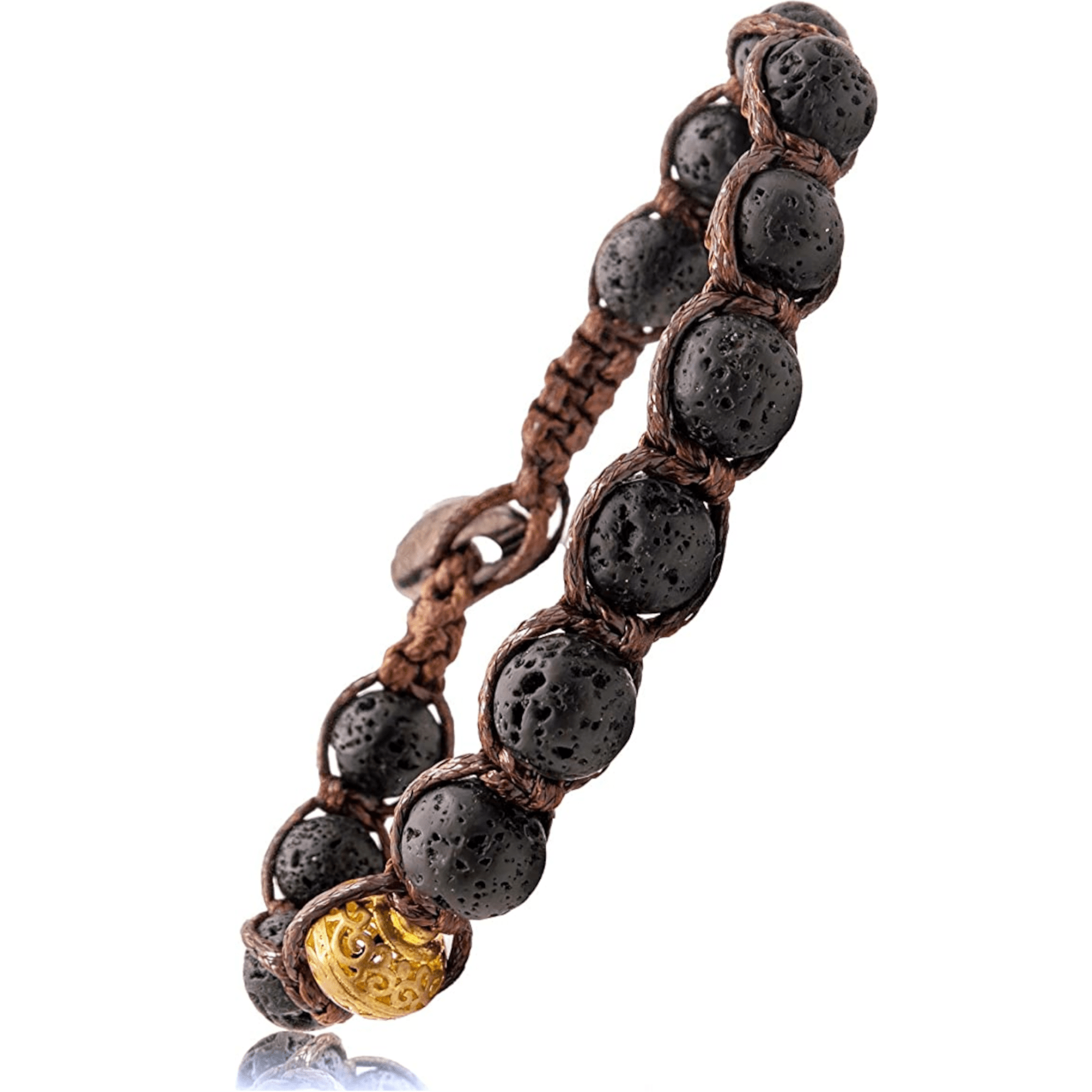 SAMSARA BRACCIALE TIBETANO IN PIETRA LAVICA - Energia primordiale, equilibrio e forza - Clorophilla Shop