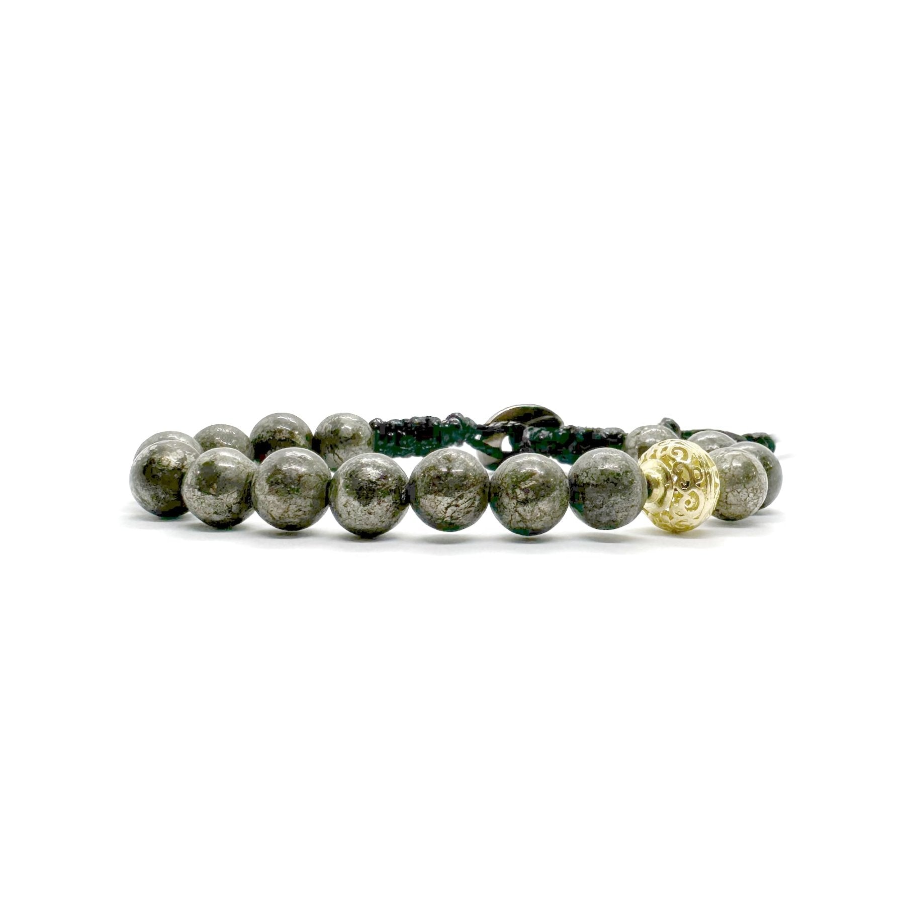 SAMSARA BRACCIALE TIBETANO IN PIRITE - Ricchezza, abbondanza e successo - Clorophilla Shop