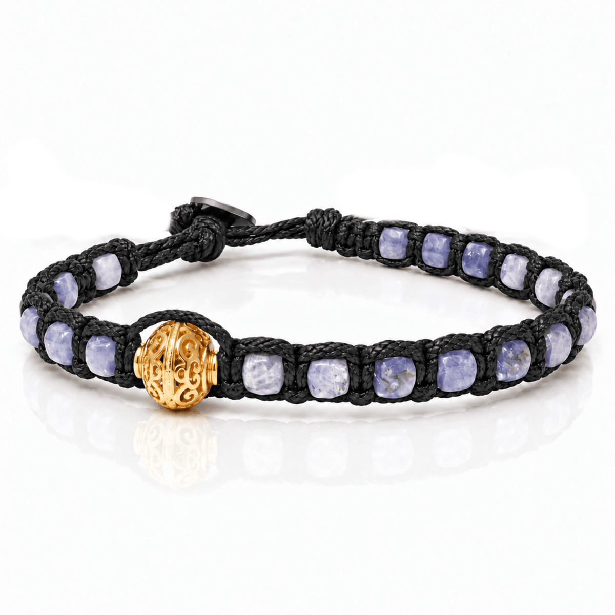 SAMSARA BRACCIALE TIBETANO IN TANZANITE - Trasformazione e intuizione - Clorophilla Shop