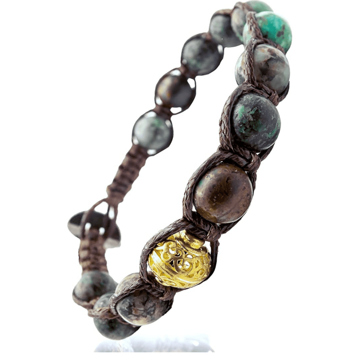 SAMSARA BRACCIALE TIBETANO IN TURCHESE AFRICANO - Crescita, equilibrio ed evoluzione - Clorophilla Shop