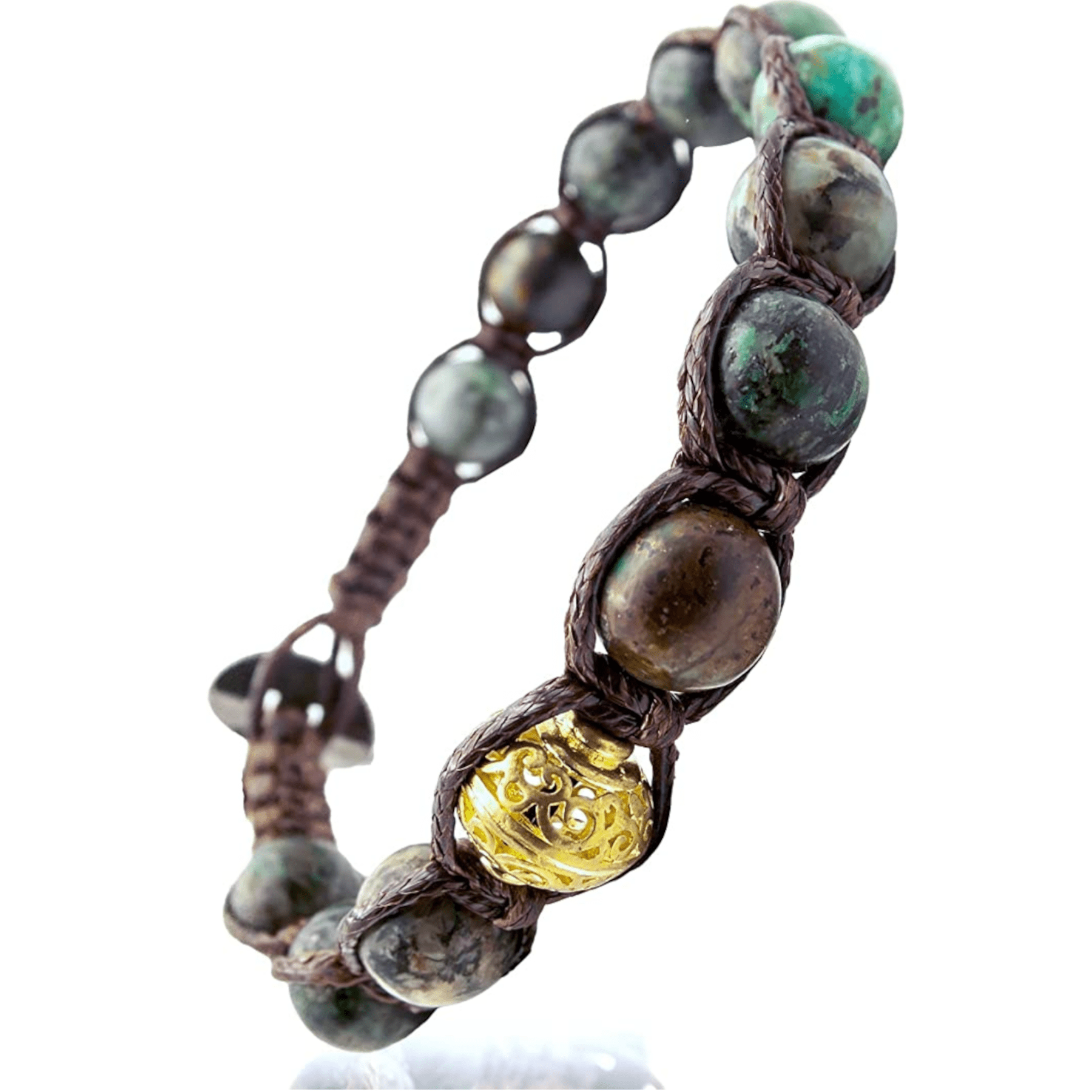 SAMSARA BRACCIALE TIBETANO IN TURCHESE AFRICANO - Crescita, equilibrio ed evoluzione - Clorophilla Shop