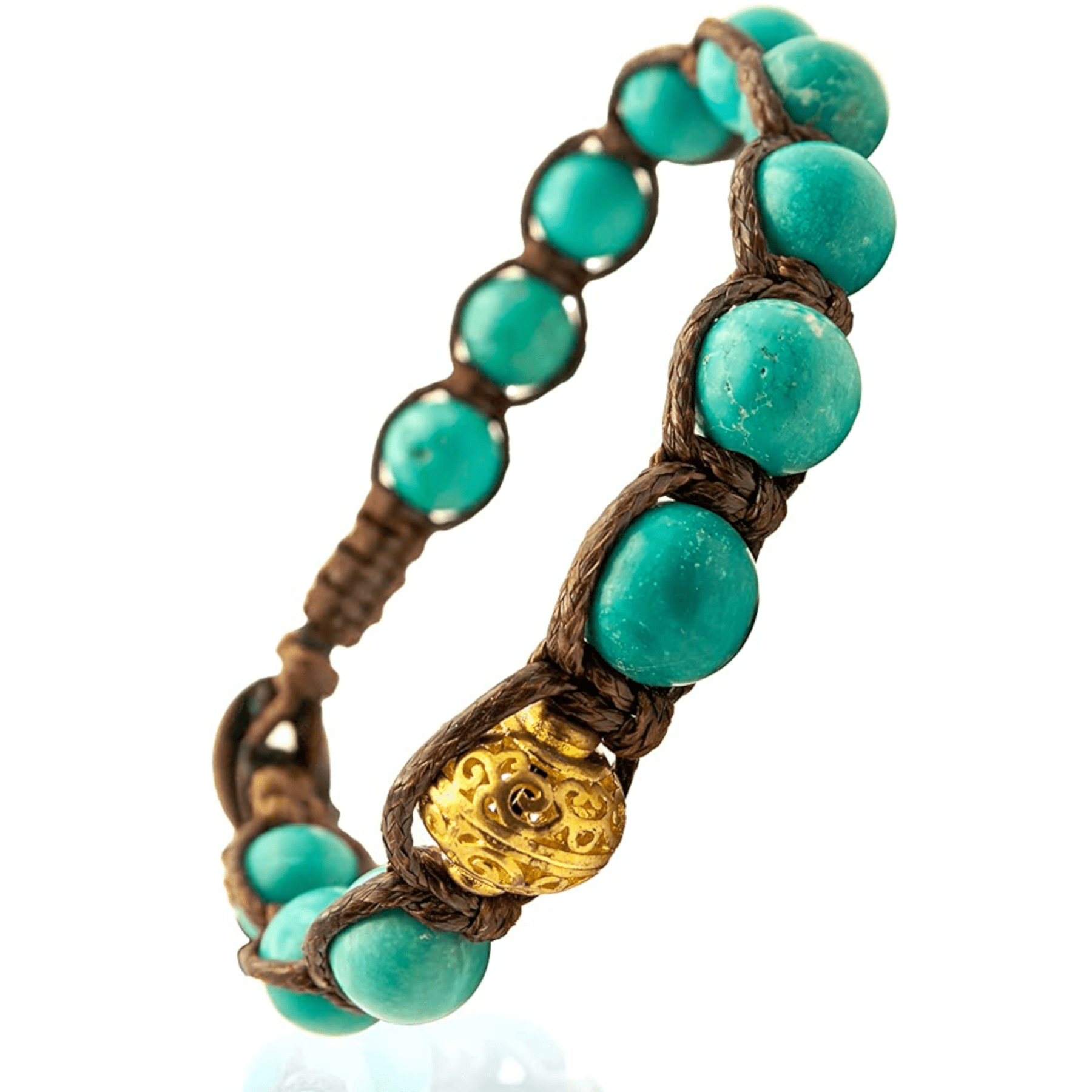 SAMSARA BRACCIALE TIBETANO IN TURCHESE CELESTE - Serenità, protezione e chiarezza - Clorophilla Shop