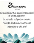 Samsara Cavigliera tibetana Shamballa - TURCHESE AFRICANO FILO MARRONE - Clorophilla Shop