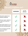 Samsara Cavigliera tibetana Shamballa - TURCHESE AFRICANO FILO MARRONE - Clorophilla Shop