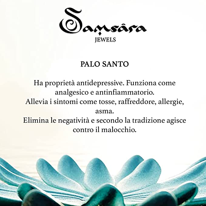 Samsara Collana Tibetana con Palo Santo e Onice Nero - Mala Tibetano con 108 Grani - Clorophilla Shop