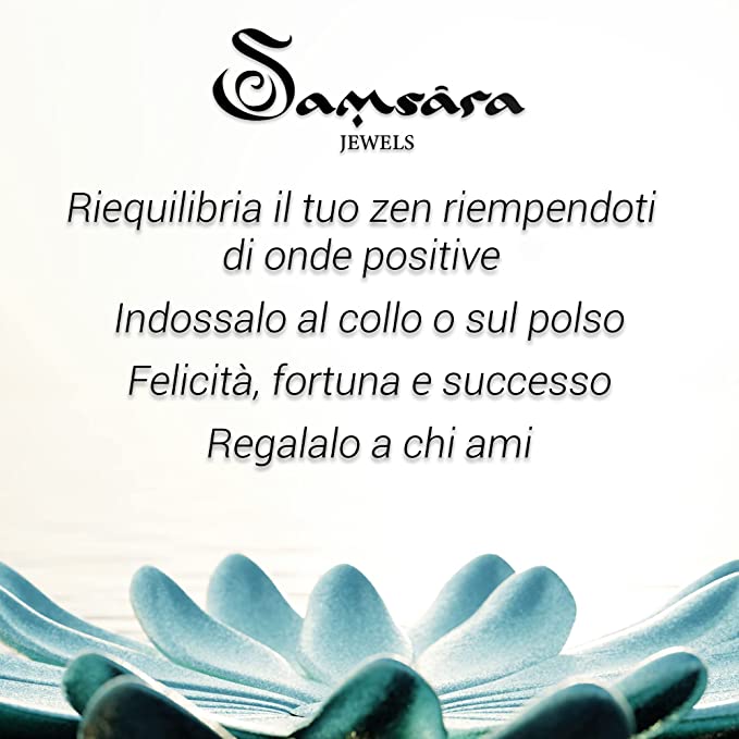 Samsara Collana Tibetana con Palo Santo e Onice Nero - Mala Tibetano con 108 Grani - Clorophilla Shop